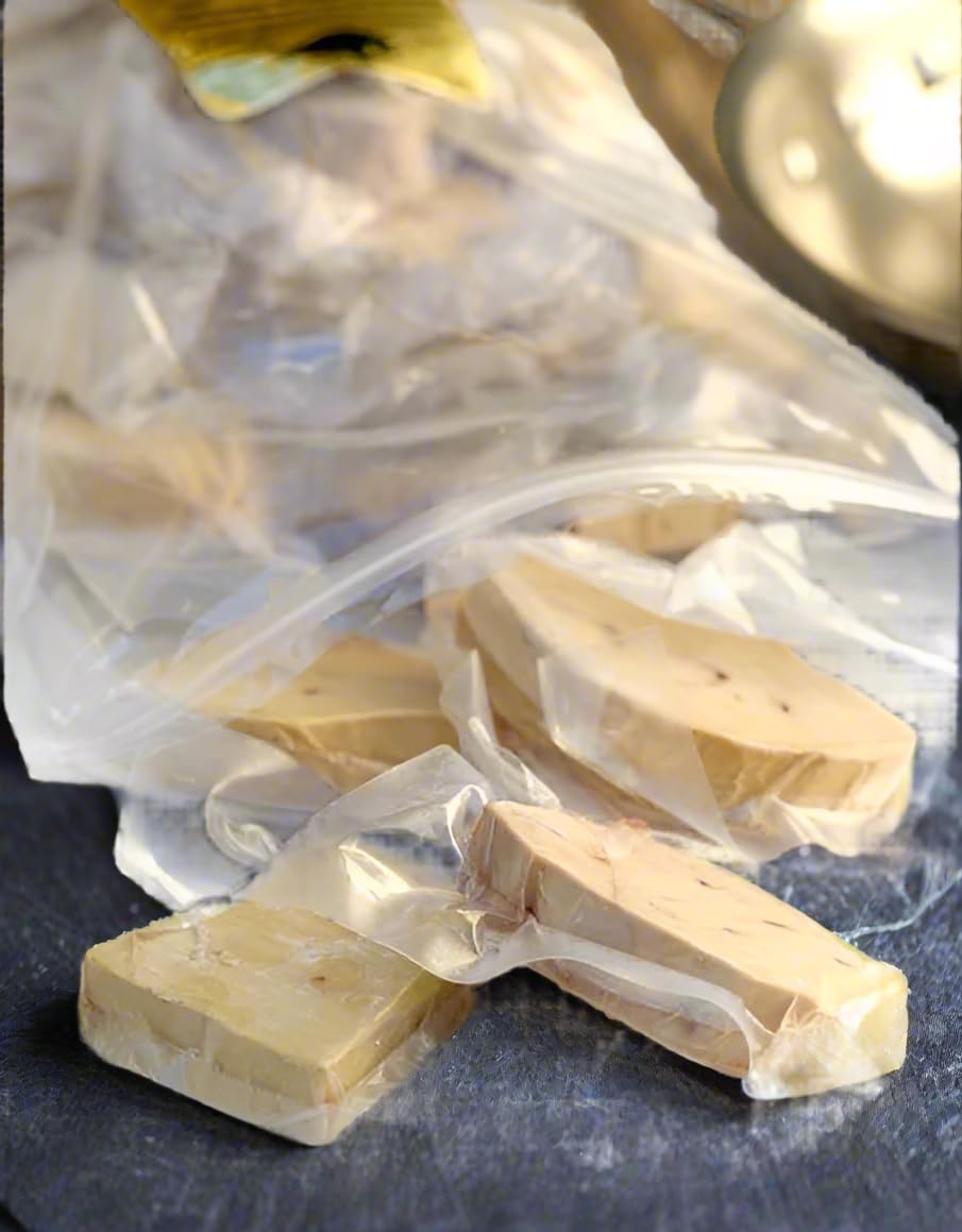 Hudson Valley Farms foie gras slices vacuum-sealed in packaging