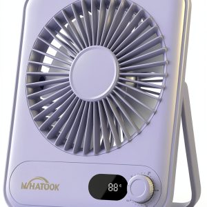 WHATOOK Desk Fan Portable ABS Quiet Cooling Home Office-0