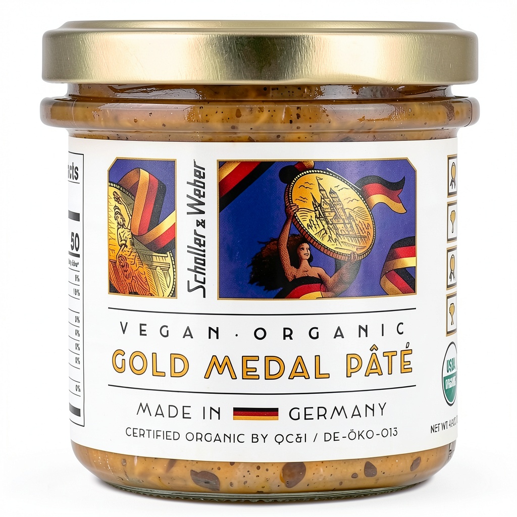 Schaller Weber Vegan Organic Pate displayed on a serving platter