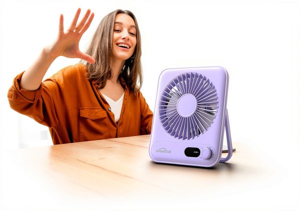 WHATOOK Desk Fan Portable ABS Quiet Cooling Home Office-5