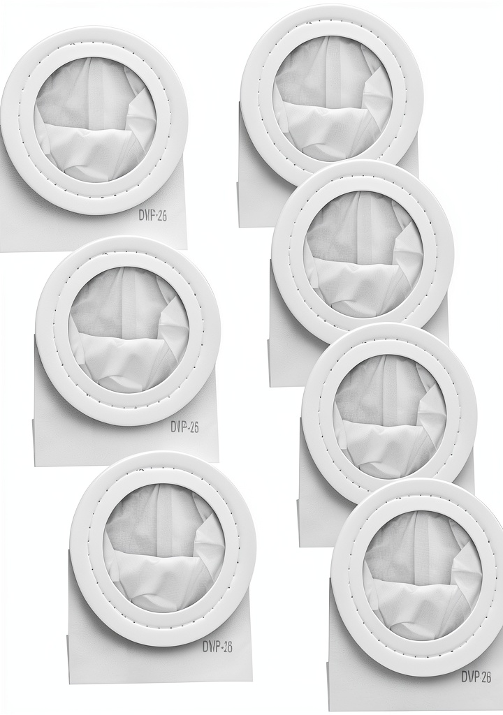 Installing HOLEPU DVP-26RP Vacuum Bags White Polyester on a wooden desk