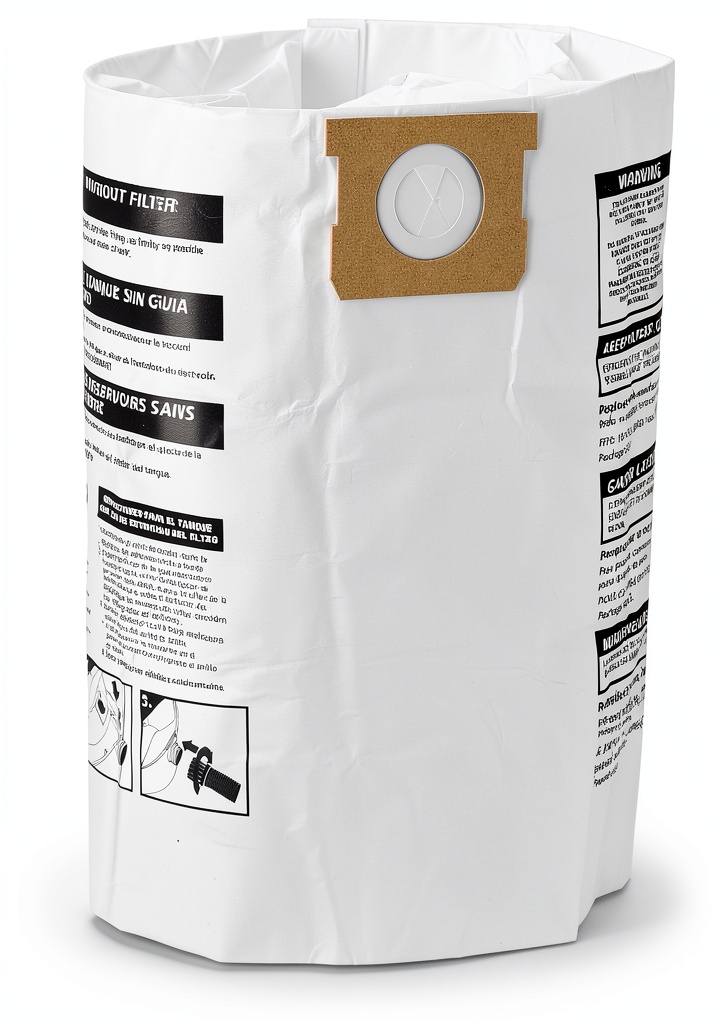 White Paper Bags for Dry Particle Pickup