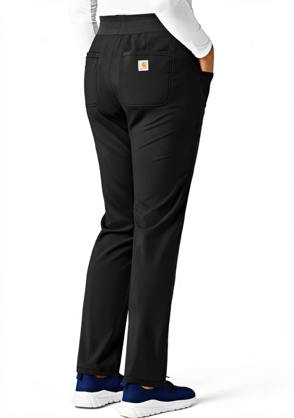 Carhartt Women's Medical Scrub Pants C52910 Slim Leg High Rise Stretch-1