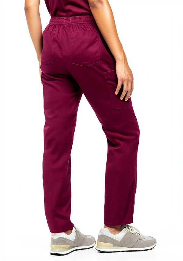Amazon Essentials Women's Classic Fit Scrub Pants Blue Medium Plum-1