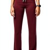 FIGS Women's Scrub Pants Livingston Basic Burgundy FIONx Stretch-0