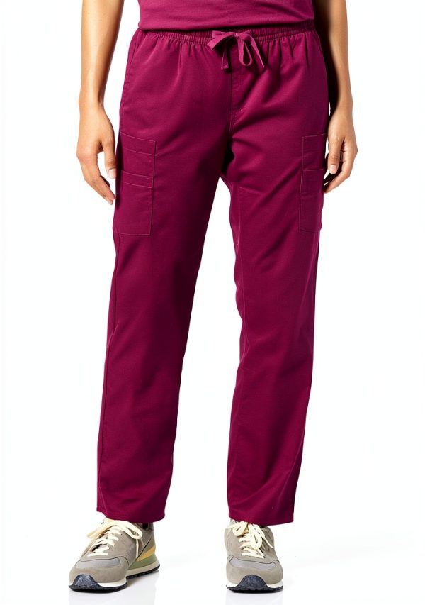 Amazon Essentials Women's Classic Fit Scrub Pants Blue Medium Plum-0